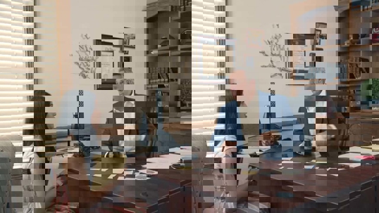 Ryan Schriever in his office