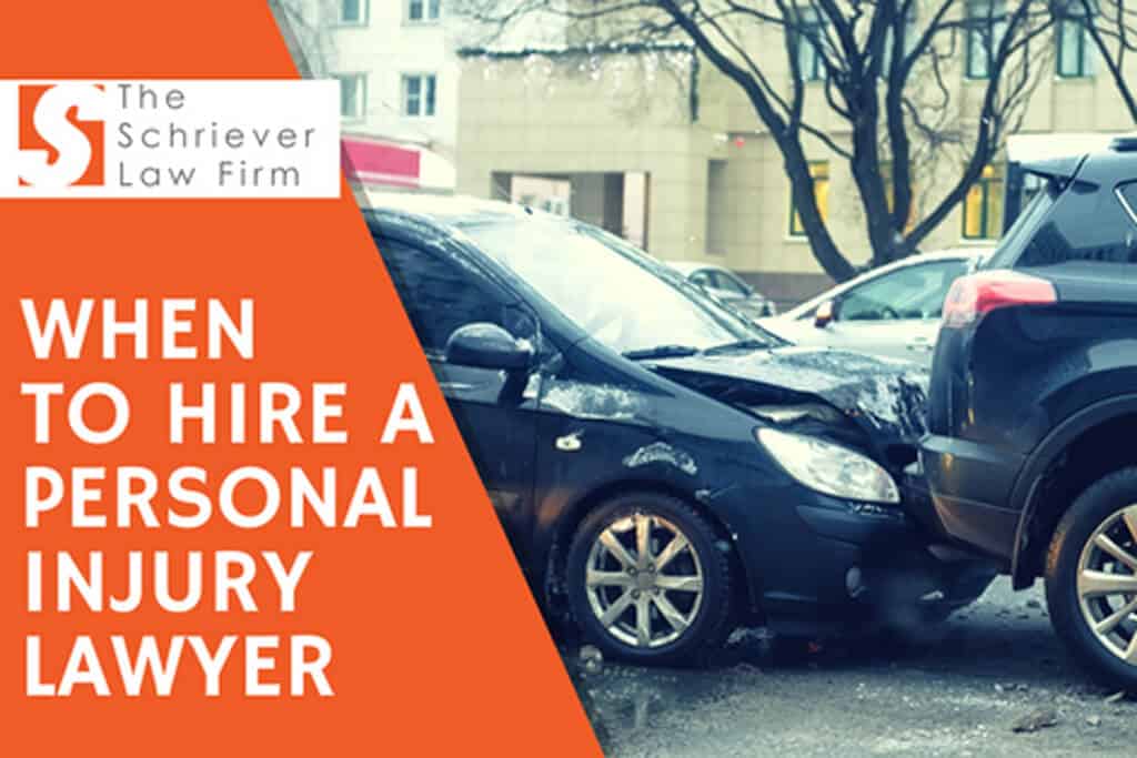 when to hire a personal injury lawyer graphic